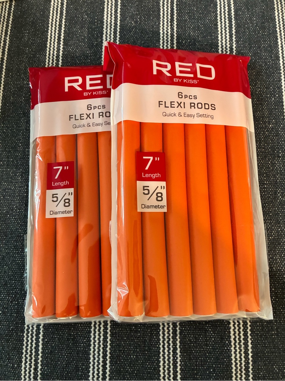 Orange Flexi Rods 7" - 6 Pack- 12 PCS